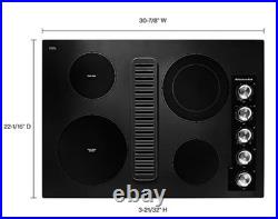 30 KitchenAid Glass Electric Downdraft Cooktop, Black KCED600GBL NEW IN BOX