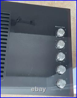 30 KitchenAid Glass Electric Downdraft Cooktop, Black KCED600GBL01 Tested Good