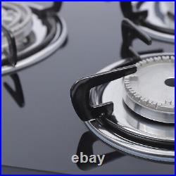 30 LPG NG Gas Cooktop Built-in 5 Burner Stove Hob Cooktop Tempered Glass US Top