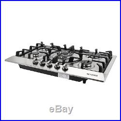 30 Stainless Steel 5 Burner Built-In Stoves NG LPG Gas Cooktop Cooker