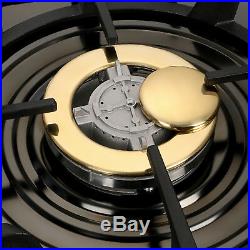 30 Stainless Steel 5 Burners Built-In Stove Cooktop Gas NG/LPG Hob Cooker-US