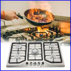 30'' Stainless Steel 5 Burners Built-in Cooktops Natural Gas Propane Gas House