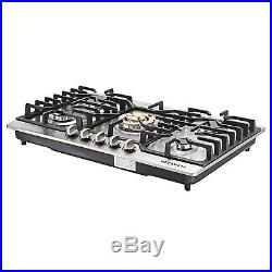 30 Stainless Steel Built-in 5 Burner Gas Cooktops / High Performance Gold Stove