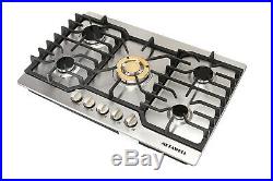 30 Stainless Steel Built-in 5 Burner Gas Cooktops / High Performance Gold Stove