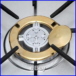 30 Stainless Steel Built-in 5 Burner Gas Cooktops / High Performance Gold Stove