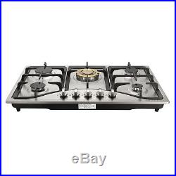 30 Stainless Steel Built-in Kitchen 5 Burner Stoves NG/LPG Gas Hob Cooktops