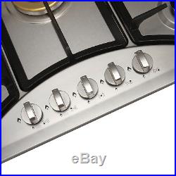 30 Stainless Steel Built-in Kitchen 5 Burner Stoves NG/LPG Gas Hob Cooktops