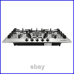 30 Stainless Steel Cook Top Built-in 5 Burners Stove LPG/NG Gas Cooker Cooktops