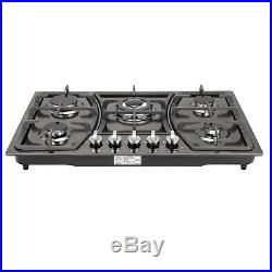 30'' Titanium Stainless Steel 5 Burners Built In Stove LPG NG Gas Cooktop Cooker
