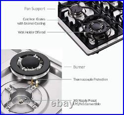 30 gas cooktop dual fuel 5 sealed burners gas stovtop stainless steel gas hob
