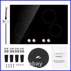 30 in 4 Burner Induction Cooktop Electric Countertop Burner Knob Control 6600W 30 in 4 Burner Induction Cooktop Electric Countertop Burner Knob Control 6600W
