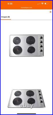 30 in. 4 Elements with Solid Disk Electric Cooktop in Stainless Steel