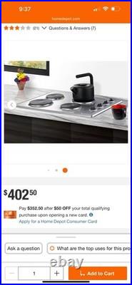 30 in. 4 Elements with Solid Disk Electric Cooktop in Stainless Steel