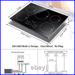 30 in. 5 Elements Induction Electric Cooktop in Black with Ceramic Glass Top