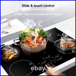 30 in. 5 Elements Induction Electric Cooktop in Black with Ceramic Glass Top