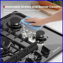 30 in Gas Cooktop 5 Burner Grill & Griddle Stainless Steel NG/LP Convertible CSA