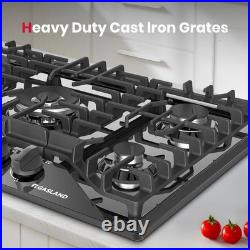 30 in Gas Cooktop 5 Burner Grill & Griddle Stainless Steel NG/LP Convertible CSA