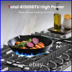 30 in Gas Cooktop 5 Burner Grill & Griddle Stainless Steel NG/LP Convertible CSA