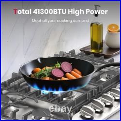 30 in Gas Cooktop 5 Burners Sealed Italy SABAF Cast Iron 120V NG/LPG for Kitchen