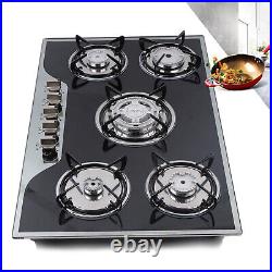 30 in Gas Cooktop Stainless Steel with 5 Burners NG/LPG Dual Fuel Gas Stovetop