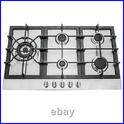 30 in. Gas Cooktop in Stainless Steel with 5 Sealed Brass Burners