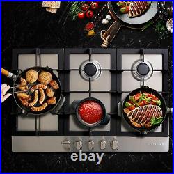 30 in. Gas Cooktop in Stainless Steel with 5 Sealed Brass Burners