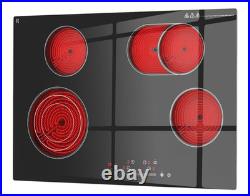 30 inch Built-in Electric Cooktop 4 Burners Radiant Ceramic Cooktop 7200W