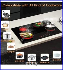 30 inch Built-in Electric Cooktop 4 Burners Radiant Ceramic Cooktop 7200W