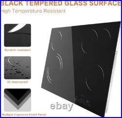 30 inch Built-in Electric Cooktop 4 Burners Radiant Ceramic Cooktop 7200W