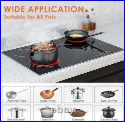 30 inch Built-in Electric Cooktop 4 Burners Radiant Ceramic Cooktop 7200W