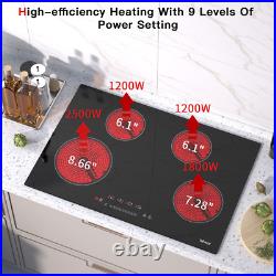 30 inch Built-in Electric Cooktop Radiant Ceramic Cooktop 4 Burners 6700W USA