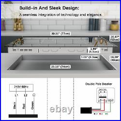 30 inch Built-in Electric Cooktop Radiant Ceramic Cooktop 4 Burners / 8600W 220V