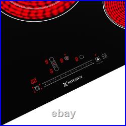 30 inch Built-in Electric Cooktop Radiant Ceramic Cooktop 4 Burners / 8600W 220V