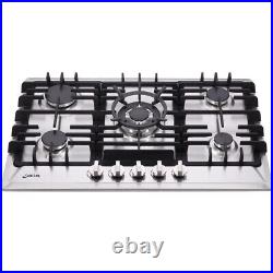 30 inch Gas Cooktop, 5 Burners Gas Cooktop, Propane Gas Cooktop Stainless Steel