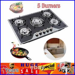 30 inch Gas Cooktop Stainless Steel 5 Burners NG/LPG Dual Fuel Gas Stovetop USA