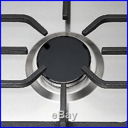 30 inch Stainless Steel Gas Cooktops 5 Burners Built-in NG/LPG Stoves