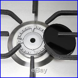 30 inch Stainless Steel Gas Cooktops 5 Burners Built-in NG/LPG Stoves