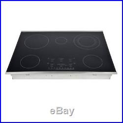 30-inch Stainless Steel Smooth-top Flex-power 5-element Electric Cooktop
