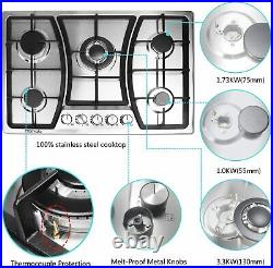 30 inches Gas Cooktop 5 Burners Gas Stove Stainless Steel Cooktop