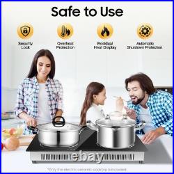 3000W 110V Cooktop 4 Burners Electric Built-in Cooktop Sensor Touch Control