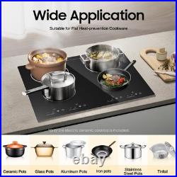 3000W 110V Cooktop 4 Burners Electric Built-in Cooktop Sensor Touch Control