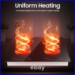 3000W 110V Cooktop 4 Burners Electric Built-in Cooktop Sensor Touch Control