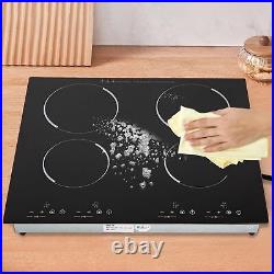 3000W 110V Cooktop 4 Burners Electric Built-in Cooktop Sensor Touch Control