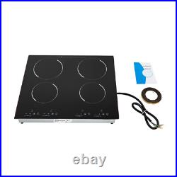 3000W 110V Cooktop 4 Burners Electric Built-in Cooktop Sensor Touch Control