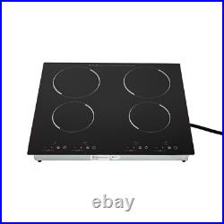 3000W 110V Cooktop 4 Burners Electric Built-in Cooktop Sensor Touch Control