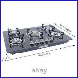 30Inch Built-in 5 Burner Cooktop Stove LPG/NG Gas Hob Countertop Tempered Glass 30Inch Built-in 5 Burner Cooktop Stove LPG/NG Gas Hob Countertop Tempered Glass
