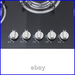 30Inch Built-in 5 Burner Cooktop Stove LPG/NG Gas Hob Countertop Tempered Glass 30Inch Built-in 5 Burner Cooktop Stove LPG/NG Gas Hob Countertop Tempered Glass