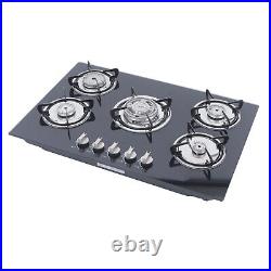 30Inch Built-in 5 Burner Cooktop Stove LPG/NG Gas Hob Countertop Tempered Glass 30Inch Built-in 5 Burner Cooktop Stove LPG/NG Gas Hob Countertop Tempered Glass