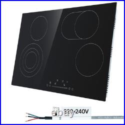 30in Electric Cooktop 4 Burners Ceramic Glass Stove Top Touch Control 7200W