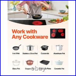 30in Electric Cooktop 4 Burners Ceramic Glass Stove Top Touch Control 7200W 30in Electric Cooktop 4 Burners Ceramic Glass Stove Top Touch Control 7200W